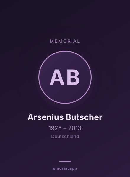 Memorial portrait of Arsenius Butscher