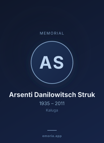 Memorial portrait of Arsenti Danilowitsch Struk
