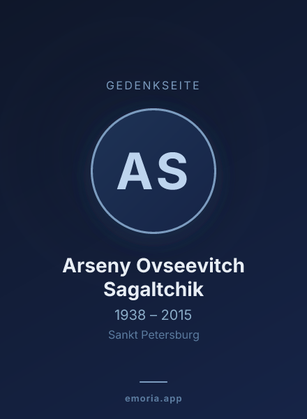 Gedenkportrait von Arseny Ovseevitch Sagaltchik