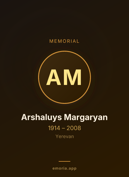 Memorial portrait of Arshaluys Margaryan