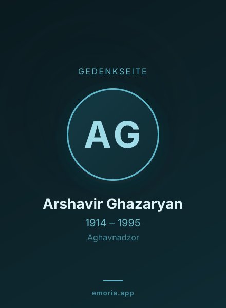 Gedenkportrait von Arshavir Ghazaryan