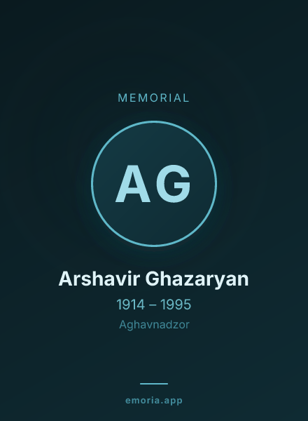 Memorial portrait of Arshavir Ghazaryan