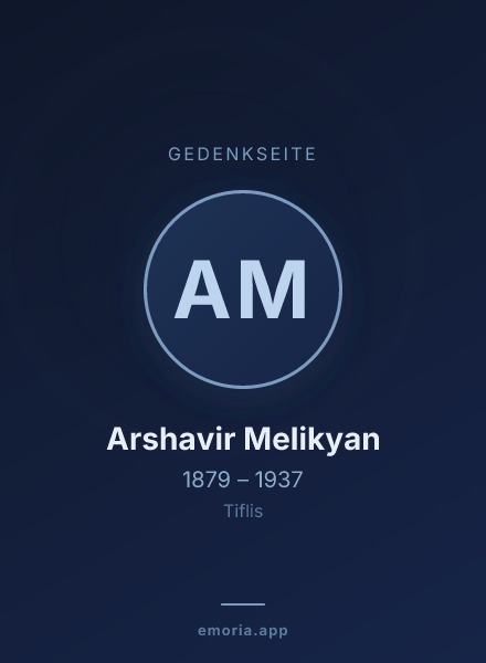 Gedenkportrait von Arshavir Melikyan