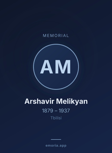 Memorial portrait of Arshavir Melikyan