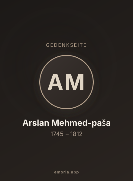 Gedenkportrait von Arslan Mehmed-paša