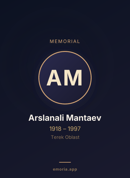 Memorial portrait of Arslanali Mantaev
