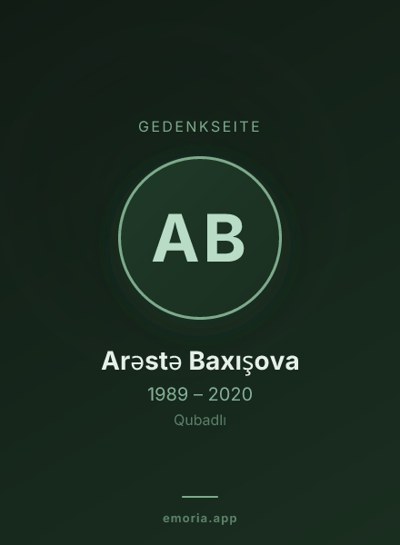 Gedenkportrait von Arəstə Baxışova