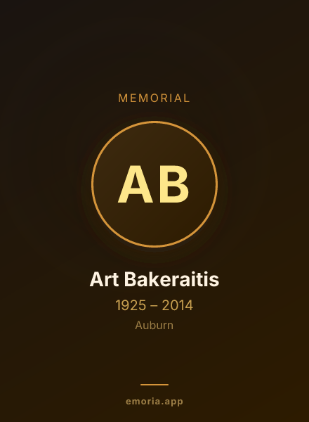 Memorial portrait of Art Bakeraitis
