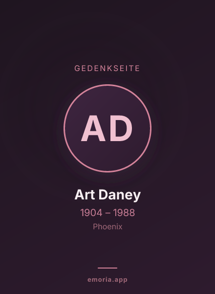 Gedenkportrait von Art Daney
