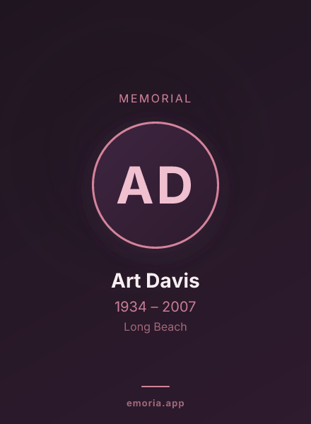 Memorial portrait of Art Davis