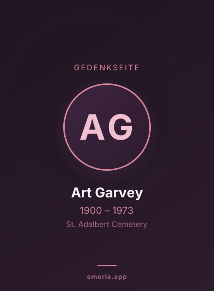 Gedenkportrait von Art Garvey