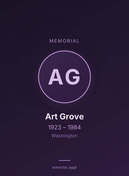 Memorial portrait of Art Grove