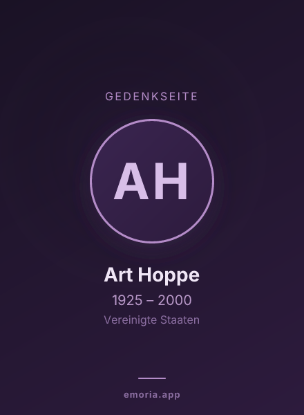 Gedenkportrait von Art Hoppe