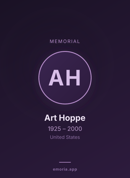 Memorial portrait of Art Hoppe