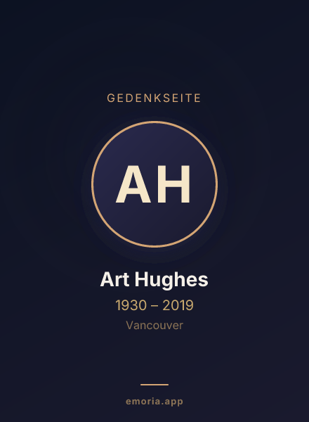 Gedenkportrait von Art Hughes