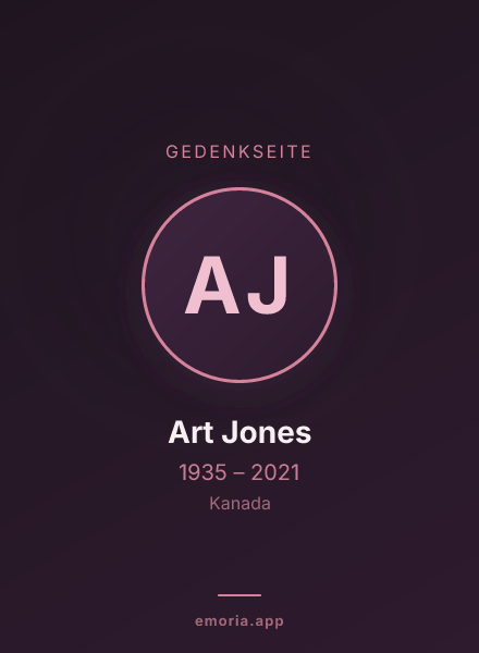 Gedenkportrait von Art Jones