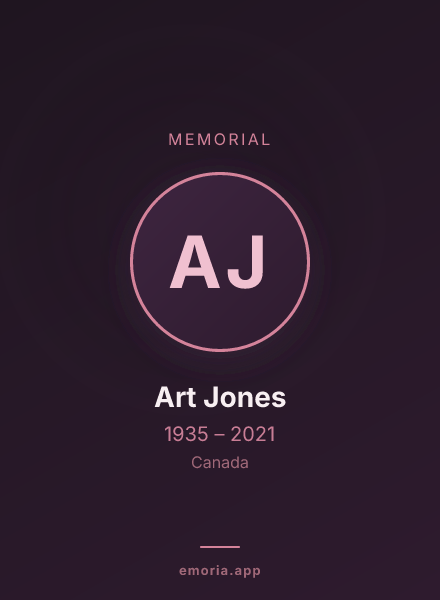 Memorial portrait of Art Jones