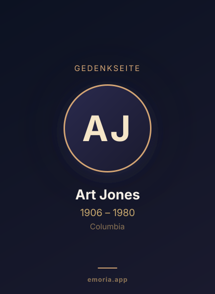 Gedenkportrait von Art Jones