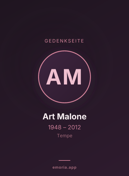Gedenkportrait von Art Malone