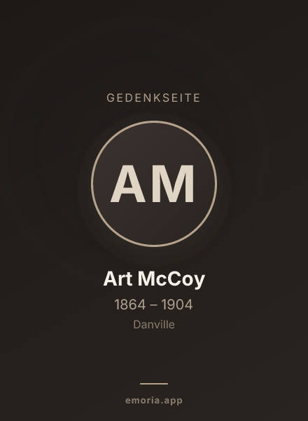 Gedenkportrait von Art McCoy