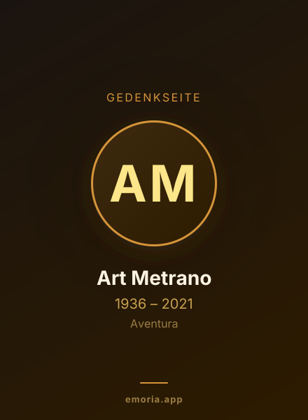 Gedenkportrait von Art Metrano