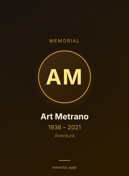 Memorial portrait of Art Metrano