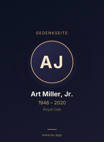 Gedenkportrait von Art Miller, Jr.