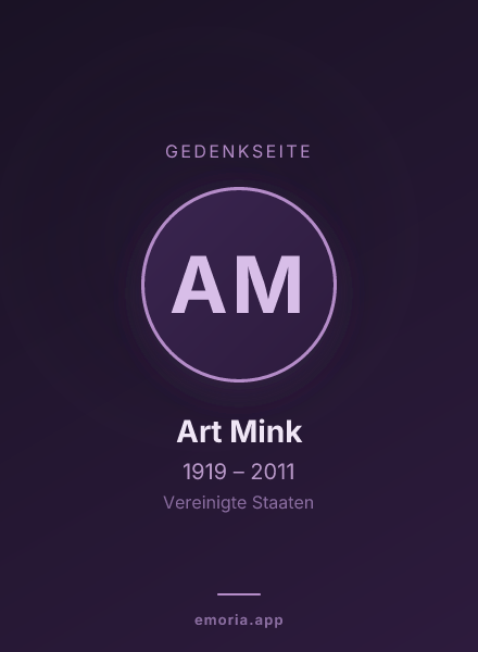 Gedenkportrait von Art Mink