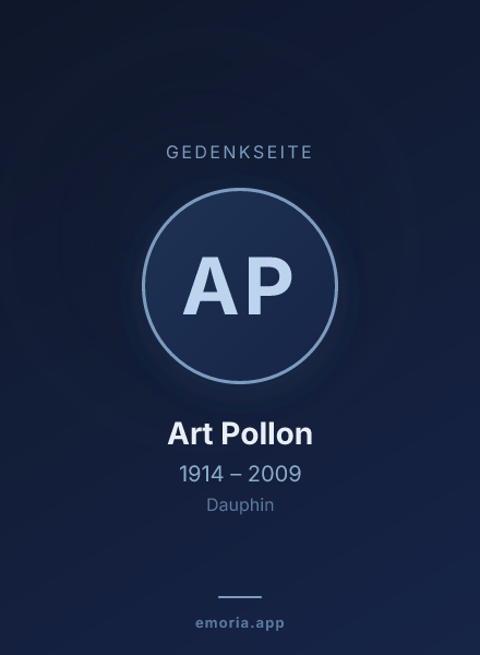 Gedenkportrait von Art Pollon