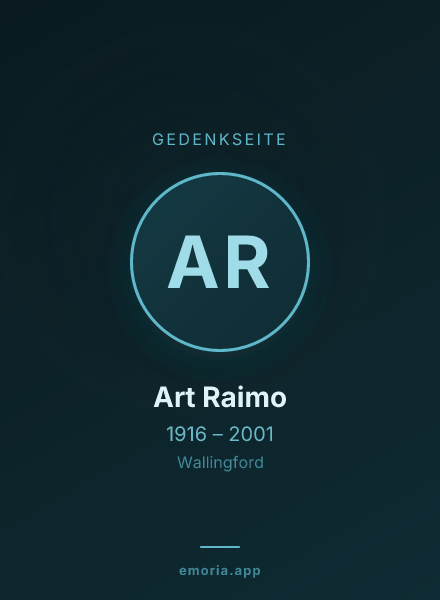 Gedenkportrait von Art Raimo