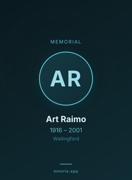 Memorial portrait of Art Raimo