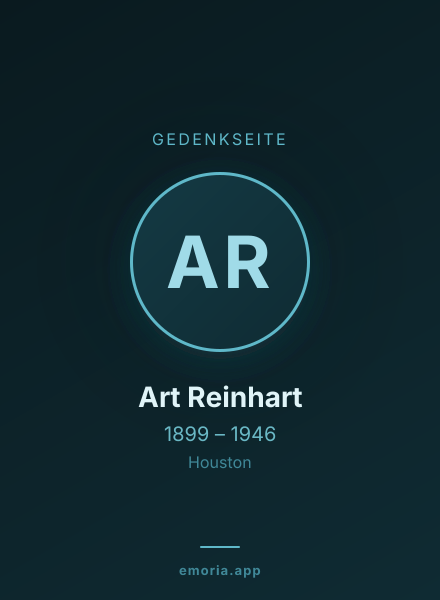 Gedenkportrait von Art Reinhart