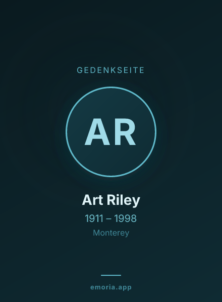 Gedenkportrait von Art Riley