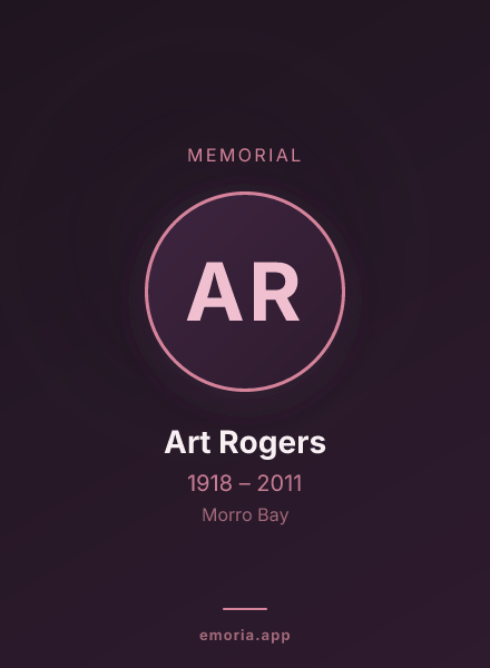 Memorial portrait of Art Rogers