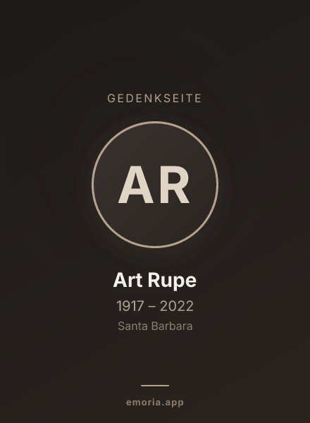 Gedenkportrait von Art Rupe