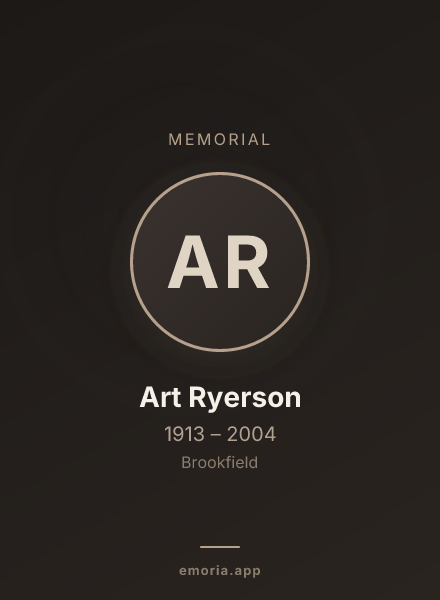 Memorial portrait of Art Ryerson