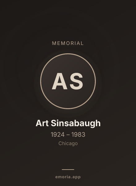 Memorial portrait of Art Sinsabaugh