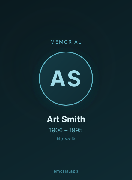 Memorial portrait of Art Smith