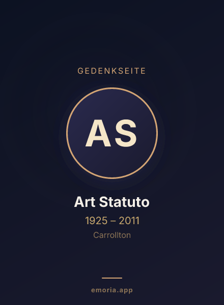 Gedenkportrait von Art Statuto