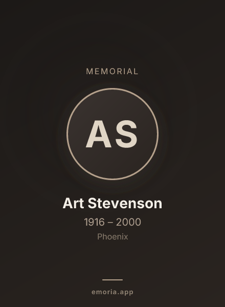 Memorial portrait of Art Stevenson