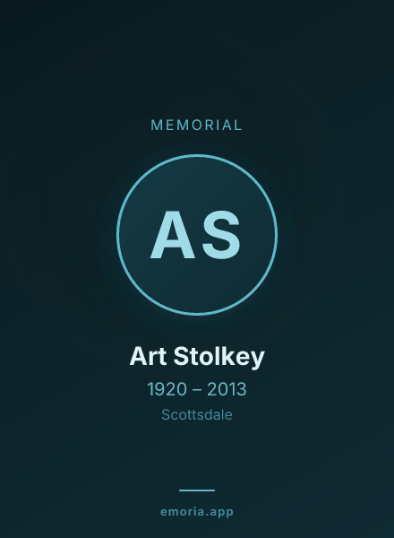 Memorial portrait of Art Stolkey