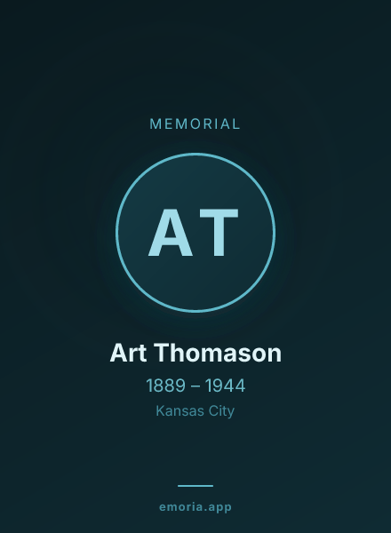 Memorial portrait of Art Thomason