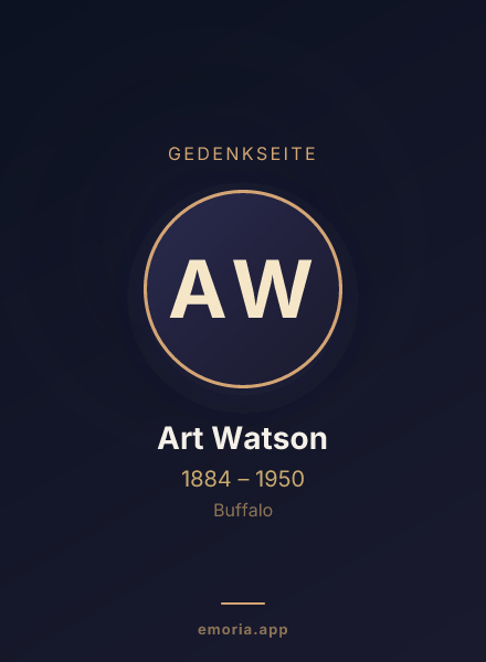 Gedenkportrait von Art Watson