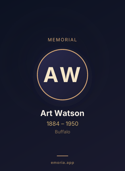 Memorial portrait of Art Watson