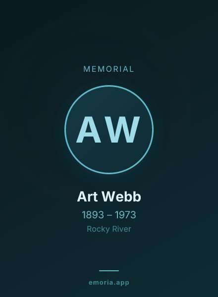 Memorial portrait of Art Webb