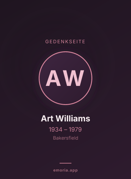 Gedenkportrait von Art Williams