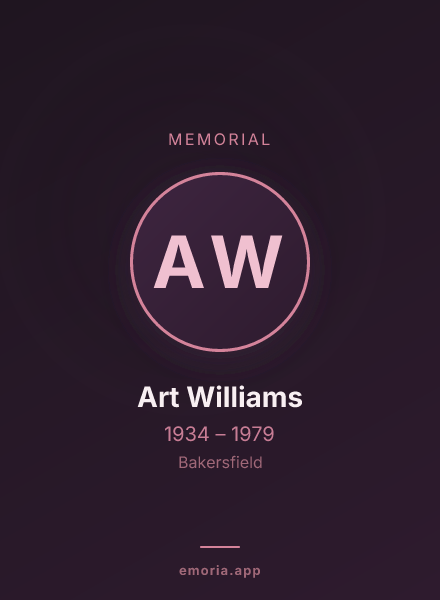 Memorial portrait of Art Williams