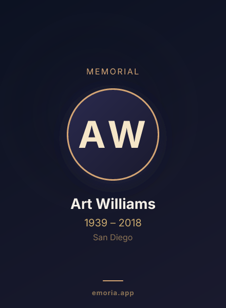 Memorial portrait of Art Williams