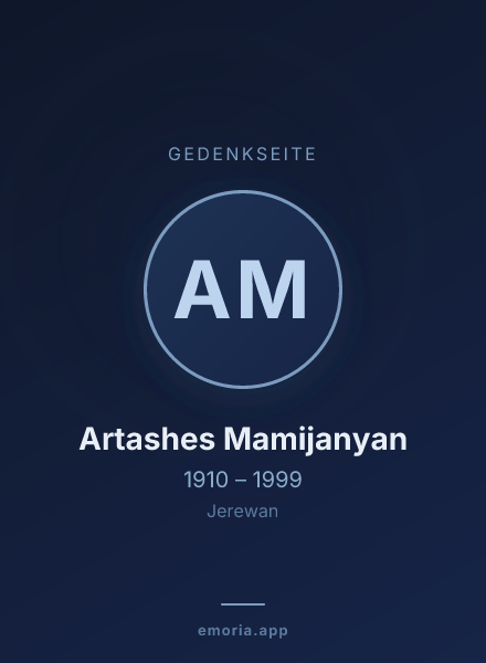 Gedenkportrait von Artashes Mamijanyan