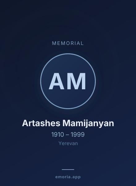 Memorial portrait of Artashes Mamijanyan